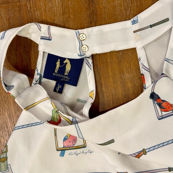 Rönner Design Aurora Collection Birds of paradise Equestrian Top size L - Picture 4 of 8